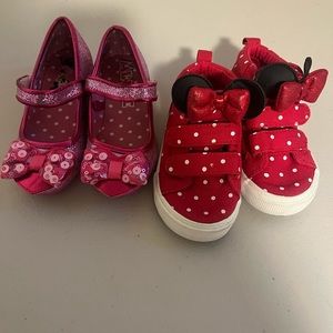 Minnie mouse shoes(Disney store) size 7/8 runs small and sneakers (Gap) size 6